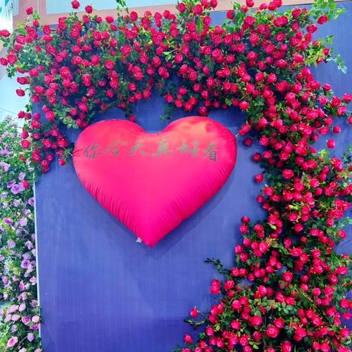 仿真玫瑰花藤藤蔓墙面壁挂假花