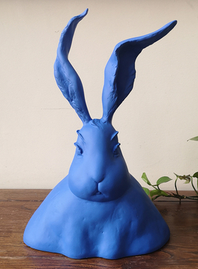 21造艺术|许峰原创签名限量雕塑萌宠摆件礼物 兔想想