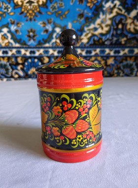 俄罗斯厨房用具家居用品品牌糖果罐高16.5厘米宽9厘米