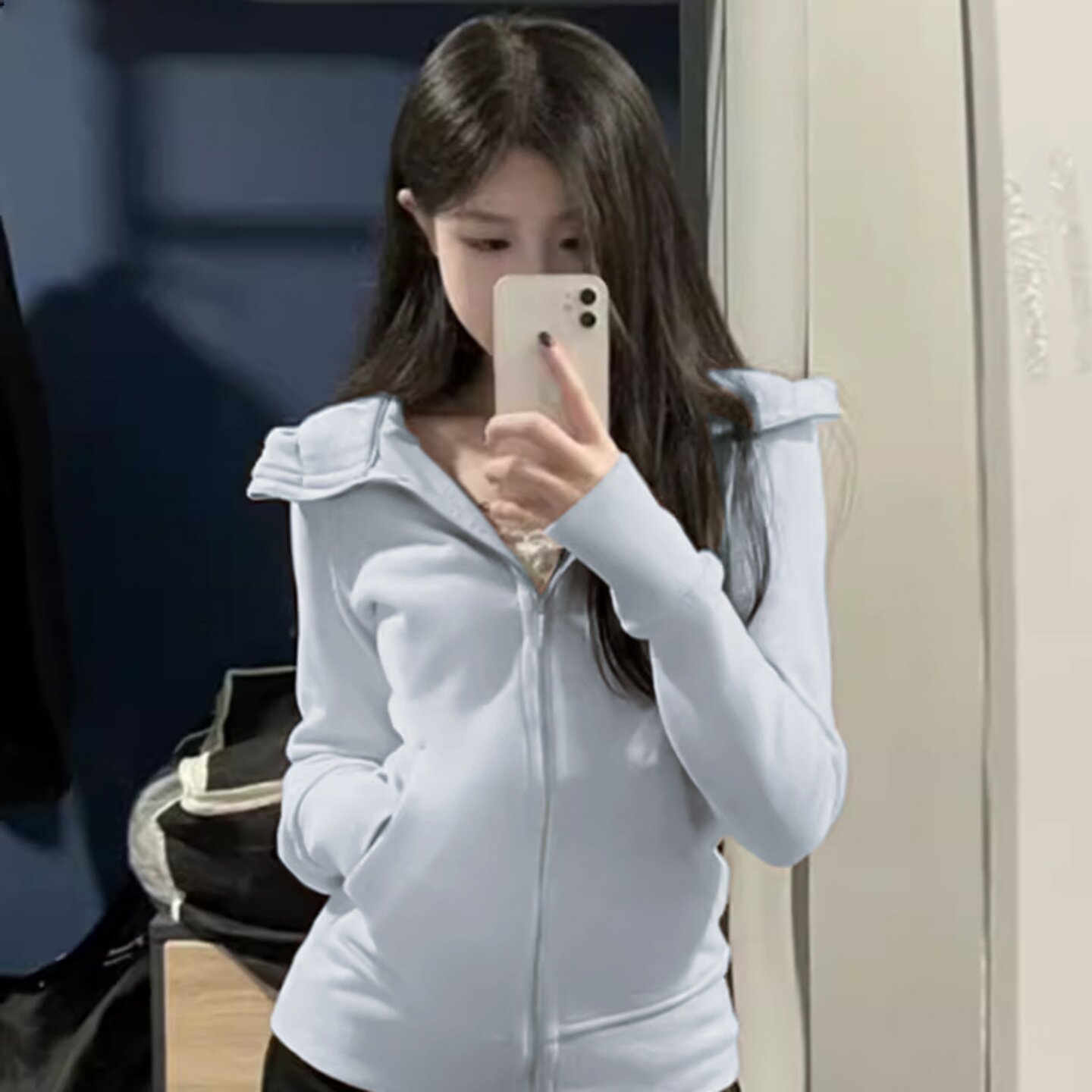 秋季修身连帽加绒保暖瑜伽外套女