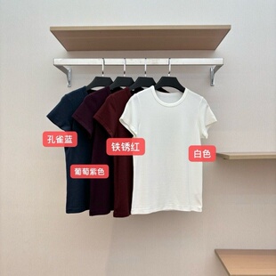 T恤 人手B备单品基础圆领羊绒肤感短袖 新款 Row风简约万能打底衫