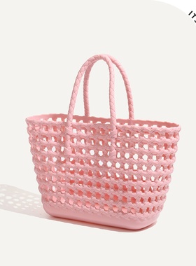 ITSOUMEI镂空菜篮子大包女2025新款夏季pvc果冻大容量手提托特包