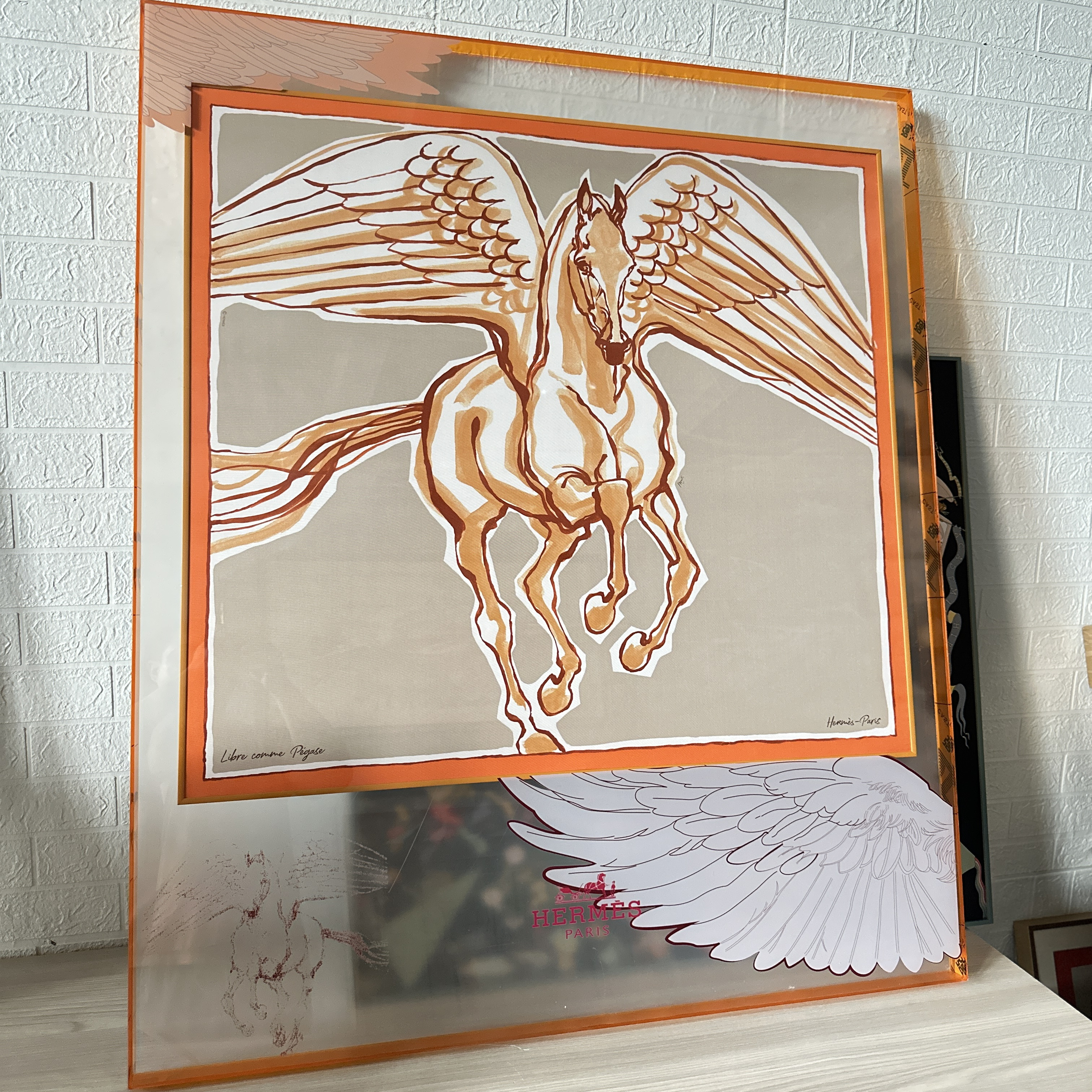 亚克力丝巾装饰画高清透明印花玄关客厅餐厅卧室轻奢简约创意挂画图片