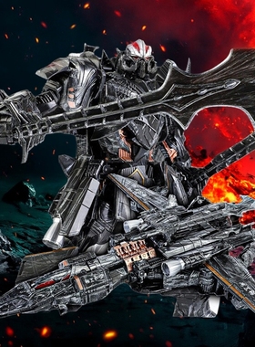 原威将再版飞机威战损放大版MW001电影威V震天金刚机器人手办