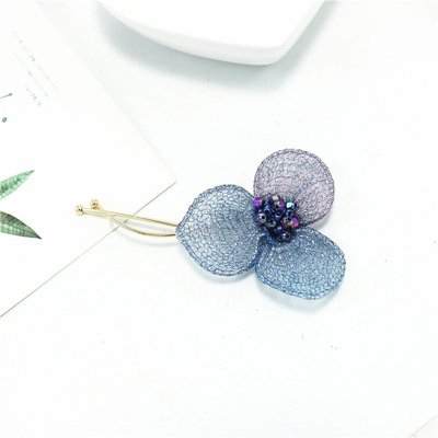 christ/克丽斯汀金属边夹花朵