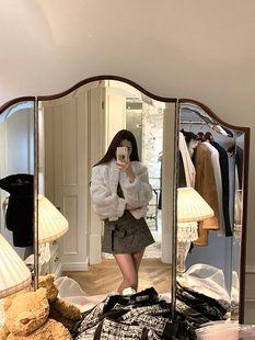 Lily Rosemary/ 碎冰蓝兔兔 进口獭兔短款真皮草外套