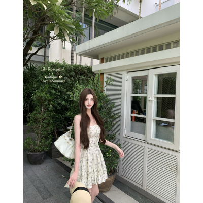 Lily Rosemary/ 花径漫步 碎花少女度假感荷叶边蓬蓬连衣裙