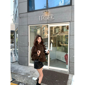 Lily 冬日氛围可可羊羔毛双排扣短外套 节 Rosemary 恋爱季