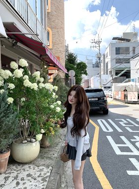 Lily Rosemary/ 奈花甜氧 复古花纹入秋内外Set针织两件套