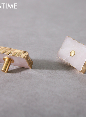 INSTIME 黄铜衣柜橱柜抽屉拉手现代简约单孔柜门北欧轻奢水晶拉手