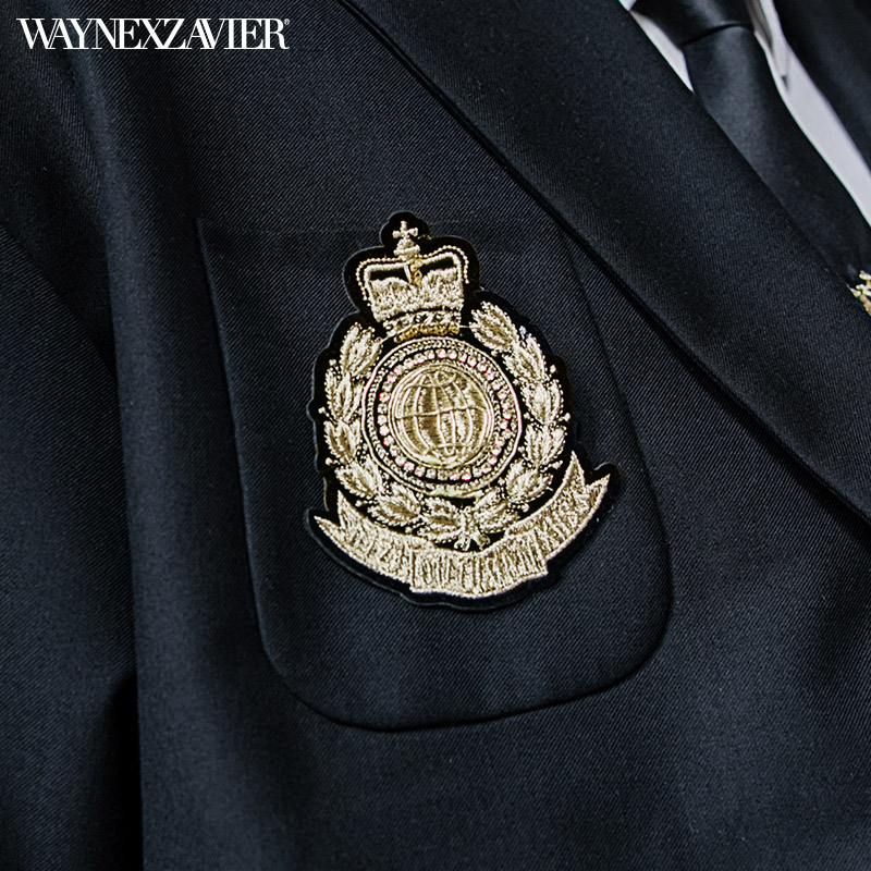 韦恩泽维尔JK风制服风刺绣学院风西服胸针别针胸章徽章领带0317