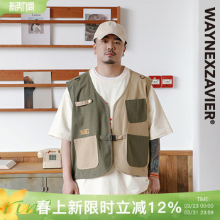 机能多功能口袋背心外套7794 马甲夏季 韦恩泽维尔大码 户外工装