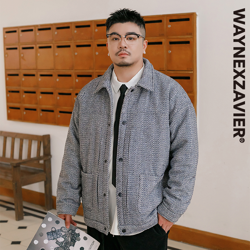 韦恩泽维尔加厚冬季衬衫式棉服