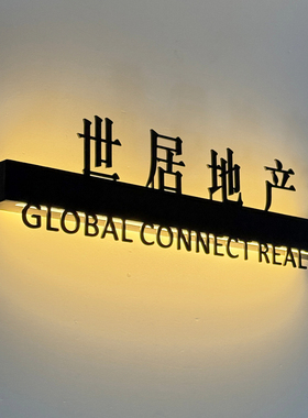 背景墙logo发光字门牌定制公司前台镂空门头招牌酒店会所铁艺灯牌