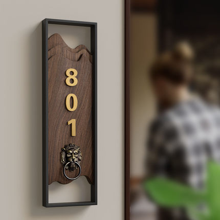 创意包厢实木门牌定制酒店餐厅饭店VIP包间挂牌民宿宾馆房间号牌