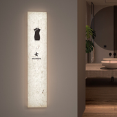 复古男女洗手间发光标识卫生间指示牌高档酒店餐厅会所WC厕所门牌