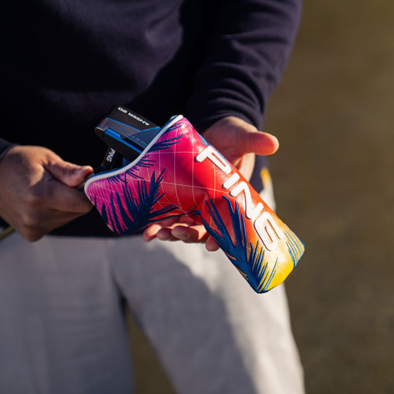 PING高尔夫2025大师赛限量夏威夷电燃落日系列1号木高尔夫推杆套