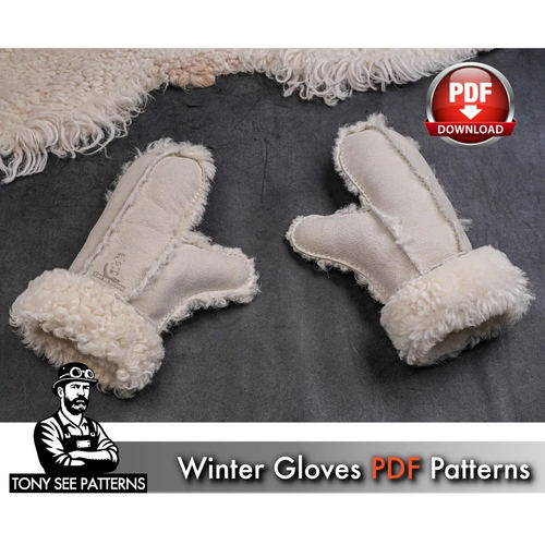 手工皮具图纸 棉手套di207