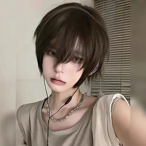 程铭假发男短发黑棕色正太男生自然哑光万用cos韩版帅气全头整顶