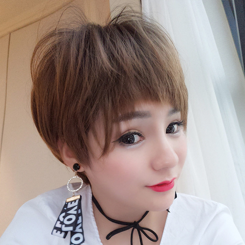 新款假发女韩国时尚个性狗啃刘海bobo头短发逼真头套厂家现货供应