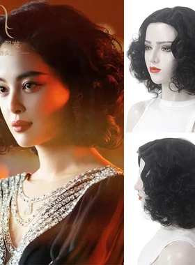 繁花同款李李复古港风假发卷发全头套港式大波浪侧分御姐风假发