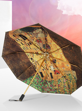 Raincats太阳伞晴雨两用折叠女防晒伞防紫外线黑胶遮阳双层upf50+