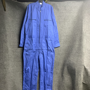 出口日本宝蓝防静电连体服探洞服机修服汽车美容街舞服耐磨亲肤男