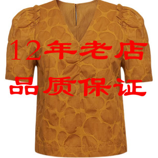 2026年夏正品 衬衫 女装 套头短袖 上衣1300878 V领泡泡袖 哥家商场同款