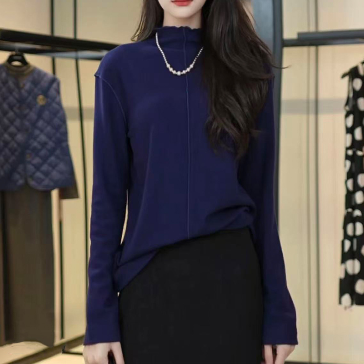 商场同款2025新款百搭长袖发热