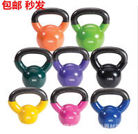Factory direct sales of kettlebells for women, men, weight loss, solid iron dipped plastic kettlebells, water bottles, dumbbells, colored pure cast iron thumbnail 2