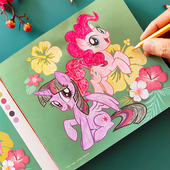 小马宝莉涂色书3岁儿童画画本4女孩幼儿园大中小班涂鸦填色5玩具6