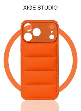 简约充棉羽绒服适用苹果17promax手机壳新款iPhone16promax/15promax/14promax/13promax/12proamx防摔保护套