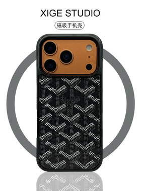 潮牌戈雅黑色Magsafe磁吸适用苹果17promax手机壳新款iPhone16promax/15promax/14promax硅胶防摔全包保护套