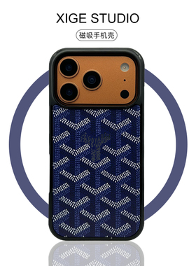 潮牌戈雅蓝色Magsafe磁吸适用苹果17promax手机壳新款iPhone16promax/15promax/14promax硅胶防摔全包保护套