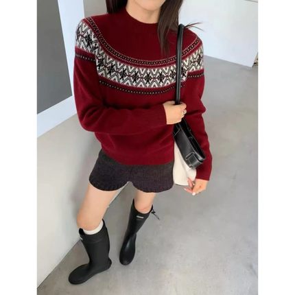 LH107490100%羊毛打底毛衣宽松内搭针织衫高定新款消费券用券好物