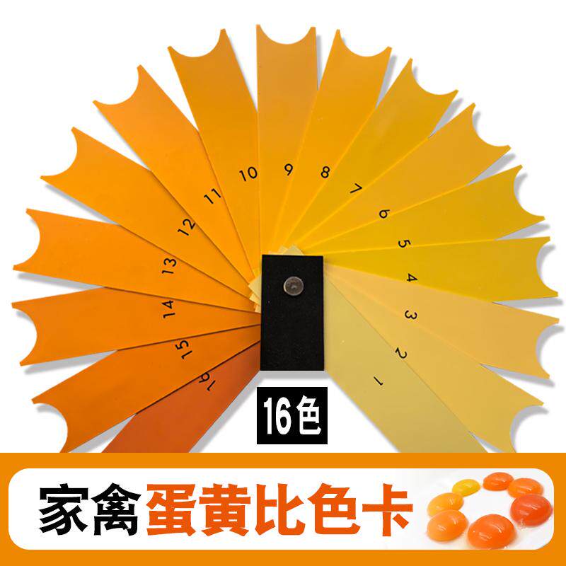 蛋黄颜色测定仪 蛋黄比色卡 鸡蛋比色扇 标准16色扇形色卡 包邮
