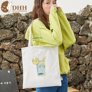 DHH白色帆布单肩包