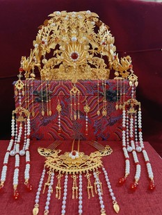 发冠出租绾青阁凤冠霞帔汉服结婚新娘婚礼中式汉婚宋制明制富贵