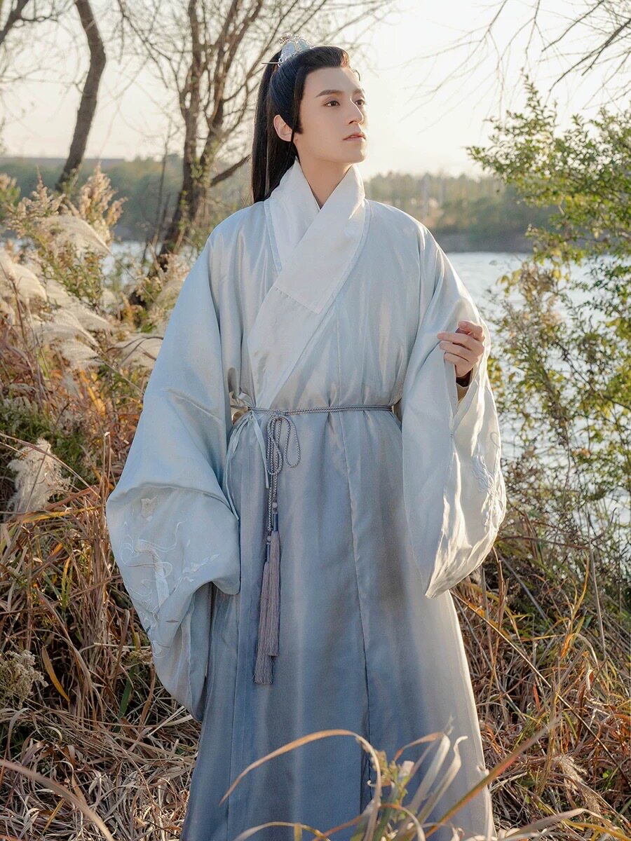 汉服出租道定·鸭蛋青白泽明星同款道袍