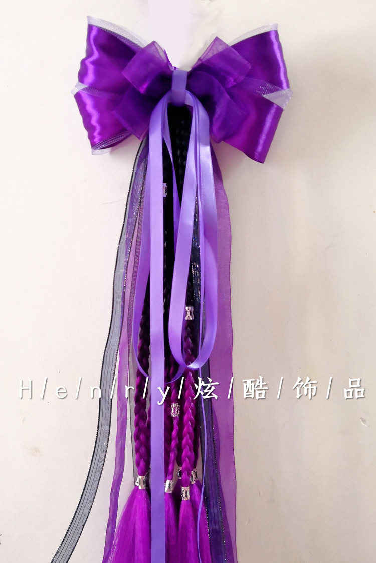 个性儿童平衡车头盔滑步车轮滑头盔装饰品飘带头饰品脏脏辫翅膀
