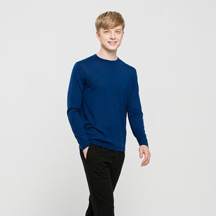 多色针织衫 FOKNW218NA 基础款 callisto卡利斯特纯色圆领羊毛针织衫