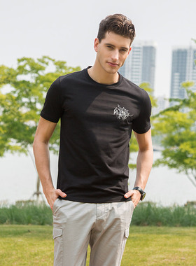 callisto卡利斯特夏季男运动纯棉情侣打底内搭短袖T恤XOTSS29203