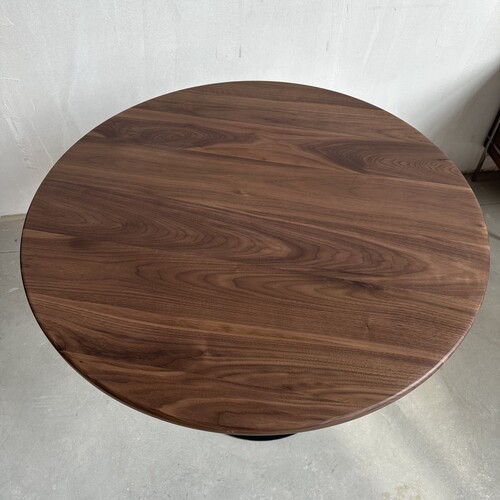 北美黑胡桃木实木圆形桌面板圆桌原木大板圆台面茶几小边几DIY