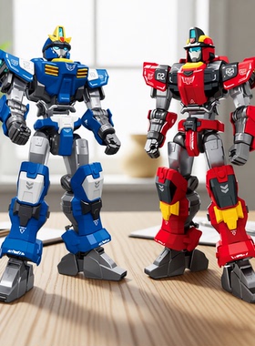 奇妙积木无界域战甲装消防车机器人46001正义之盾机甲战士男玩具