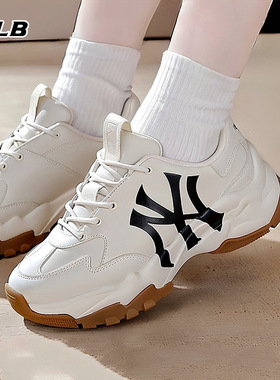MLB官方正品NY复古老爹鞋男女鞋25新款厚底休闲鞋运动鞋3ASHC104N