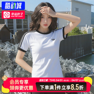 透气运动半袖 阿迪达斯三叶草短袖 女装 2026新款 T恤KD3683 女士修身