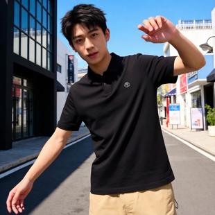 健身运动服休闲POLO衫 T恤A24H2 男2026春夏新款 添柏岚官方纯棉短袖