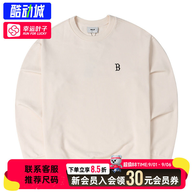 幸运叶子|MLB官方 休闲卫衣男女款秋季情侣运动服长袖套头衫上衣