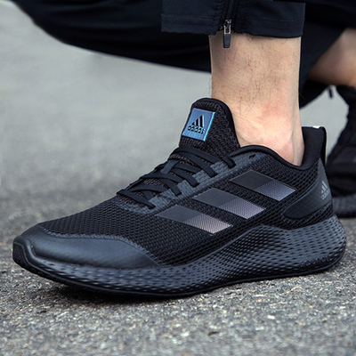 阿迪达斯正品男鞋黑武士跑步训练运动鞋BOUNCE缓震轻便透气网面鞋