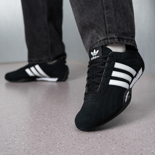 阿迪达斯三叶草男女鞋黑色休闲鞋26新款ADIRACER LO运动鞋 IH4154